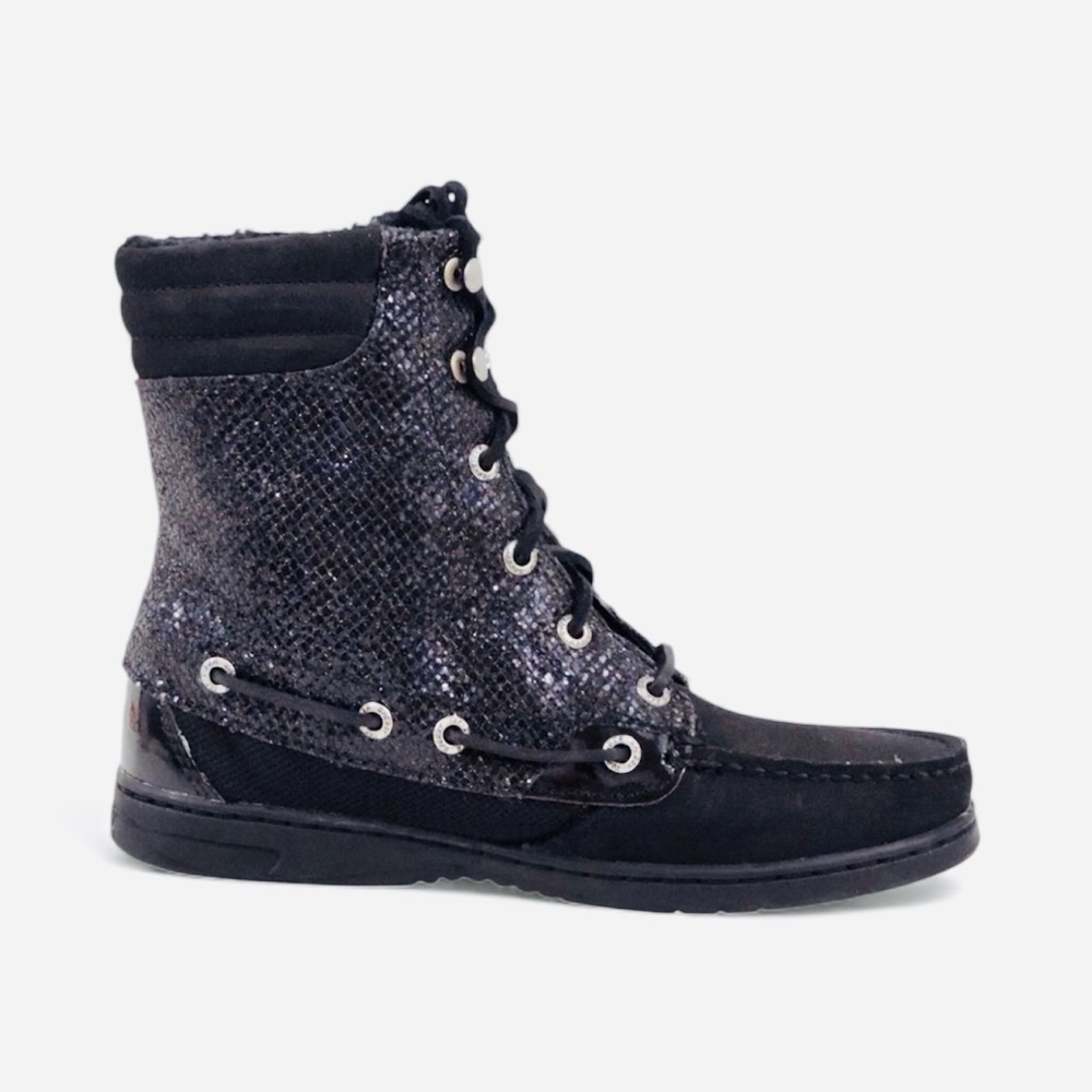 Sperry Top Sider Glitter Hiker
Fish Boots, Black, size 8